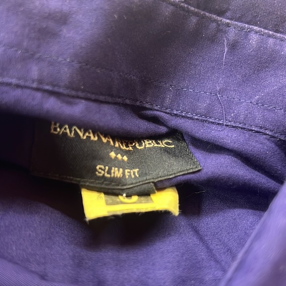 Sz L 16-16.5 Long Sleeve Banana Republic Slim Fit Button Down - Picture 6 of 6